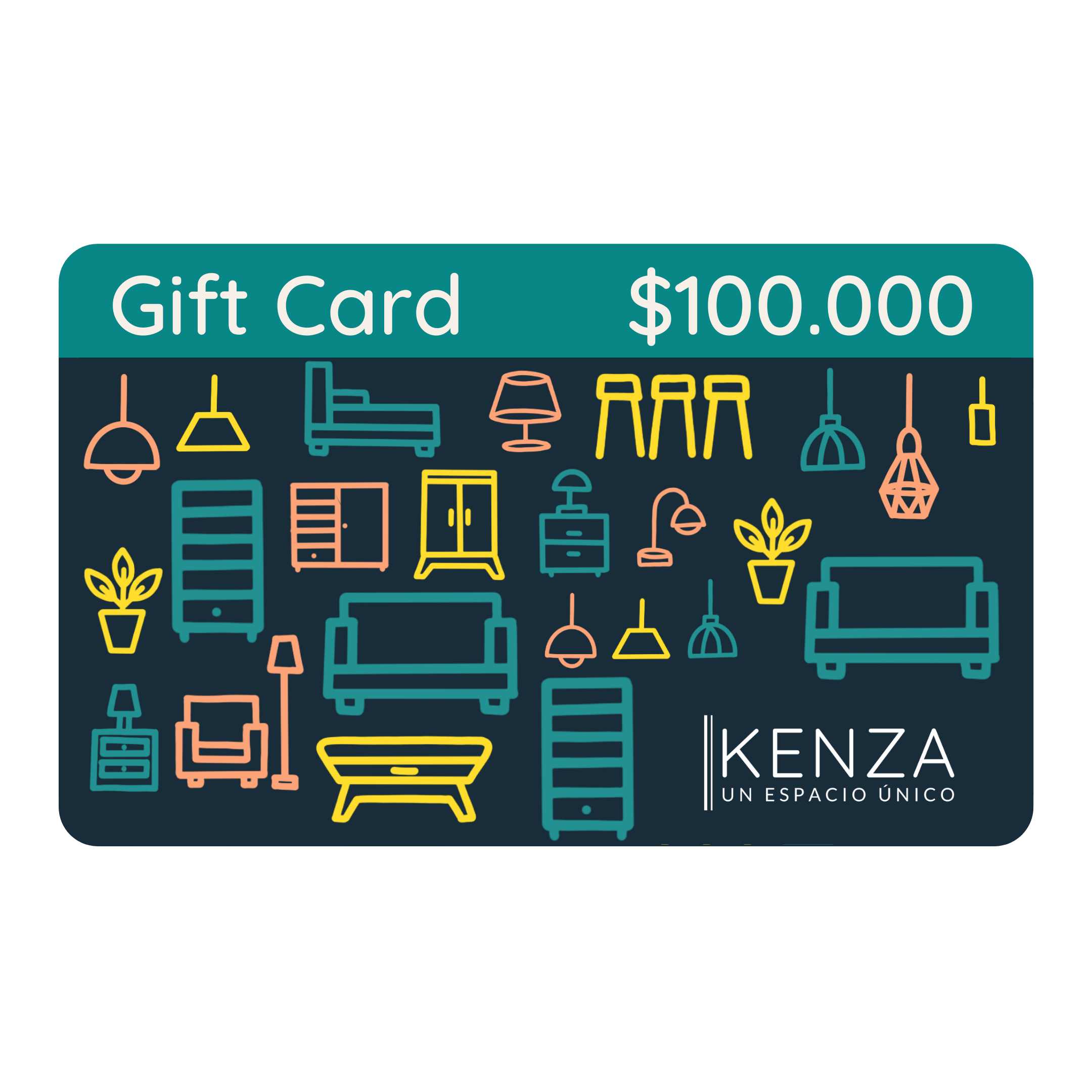 Gift Card Tarjeta de Regalo 100.000 pesos Kenza Decoración Diseño