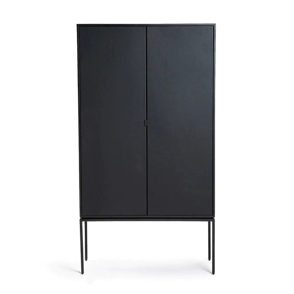 Armario 87 LUXE 2 puerta Abedul metal black