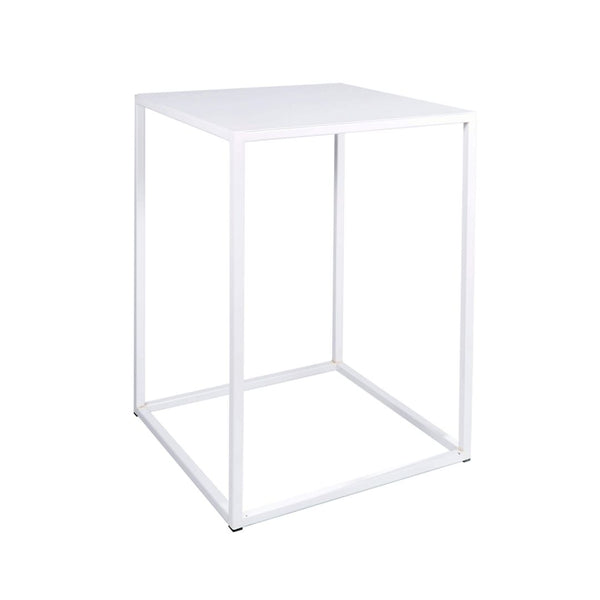 mesa lateral altar linea metal white arrimo coffee table kenza.cl