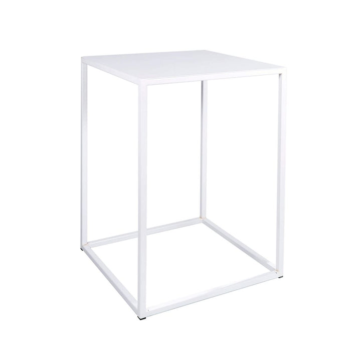 mesa lateral altar linea metal white arrimo coffee table kenza.cl
