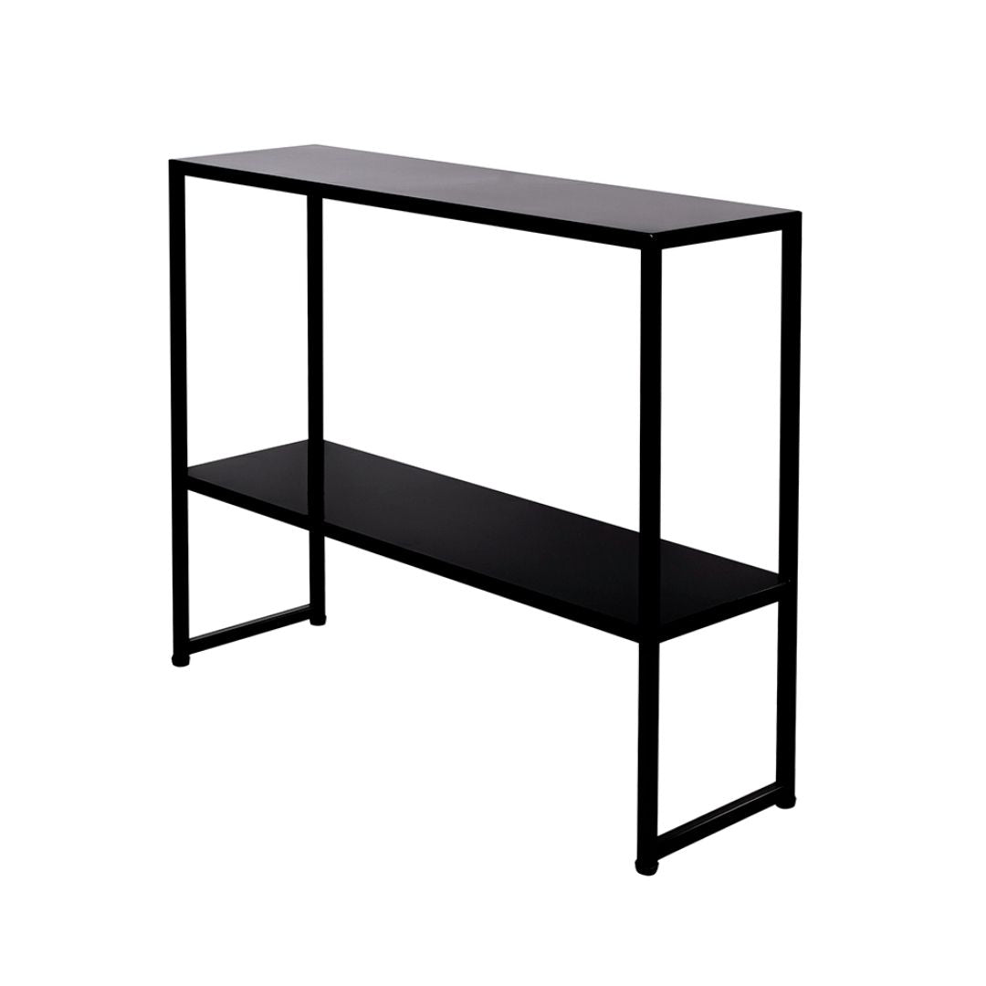 arrimo dos niveles linea metal black para living y dormitorio decoracion kenza.cl