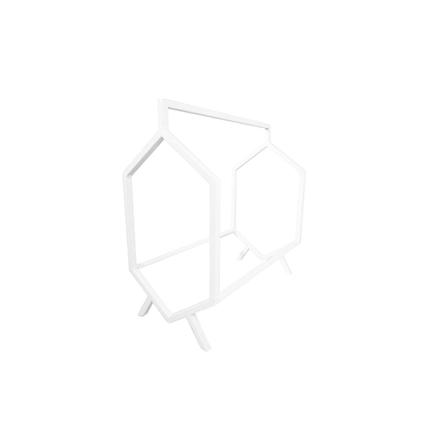 Porta Vinilo 1 Nivel Luxe Metal White