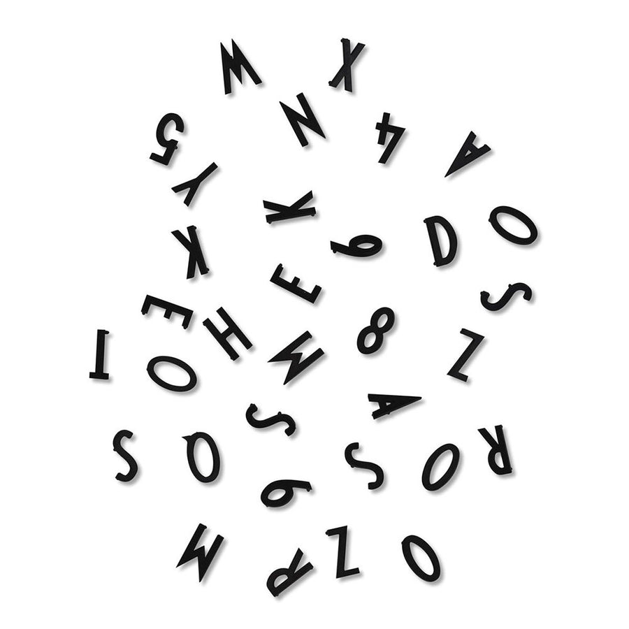 Letras para tableros pequeños - Negro