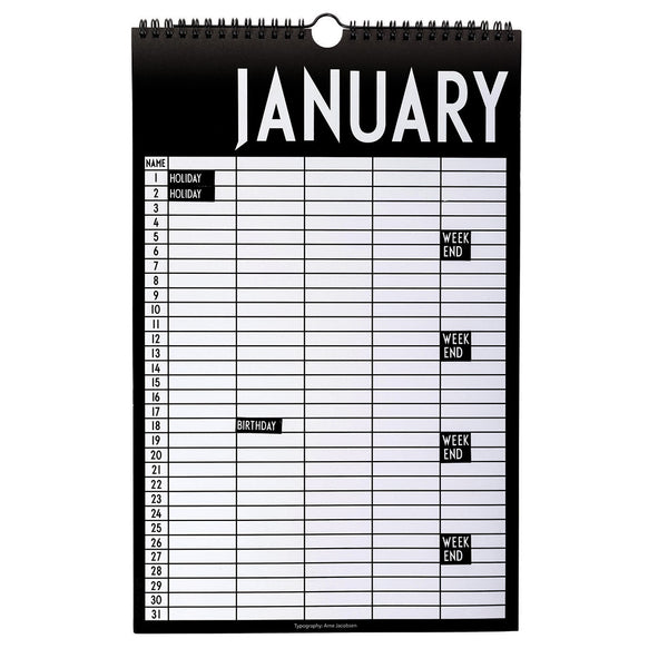 design letters planificador agenda calendario home office cocina kenza