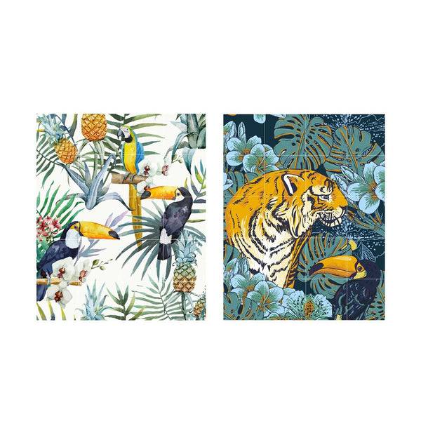 Mural IXXI - Tiger Jungle & Toucan Family (Doble Cara)
