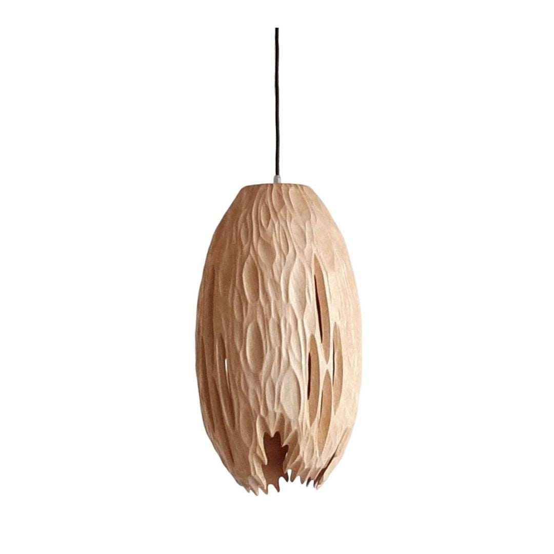 lampara colgante reno artesanal madera decoracion kenza.cl
