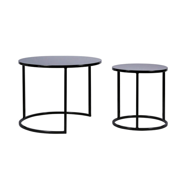 mesa de centro nido linea metal black coffee table kenza.cl