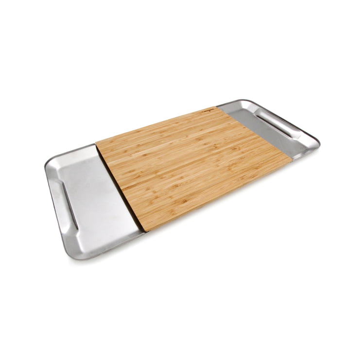 kenza magisso tabla cortar picar servir cuchillo madera aluminio cocina mesa cocinero chef