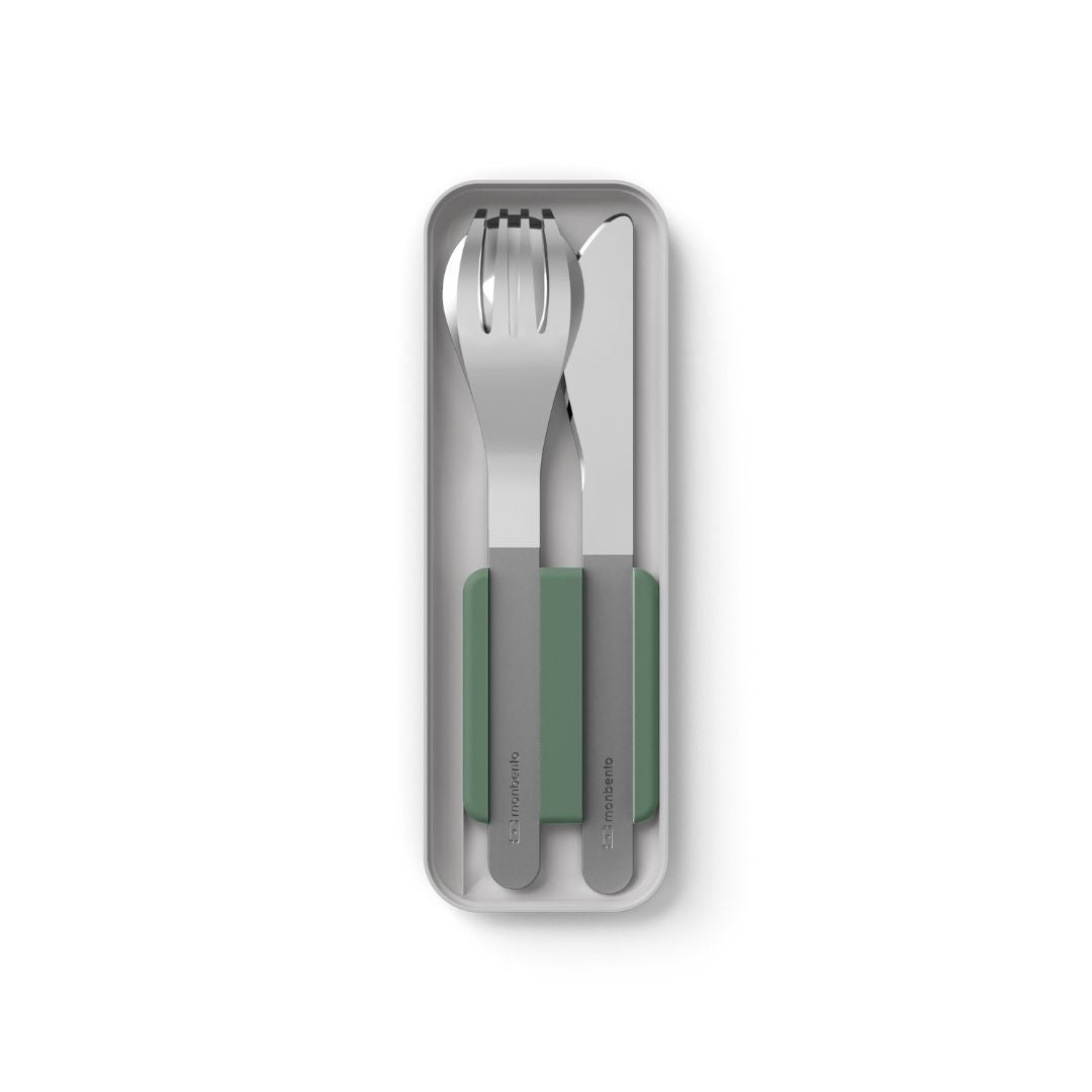 Set de cubiertos MB Slim Box  Trio Knife - Natural Green