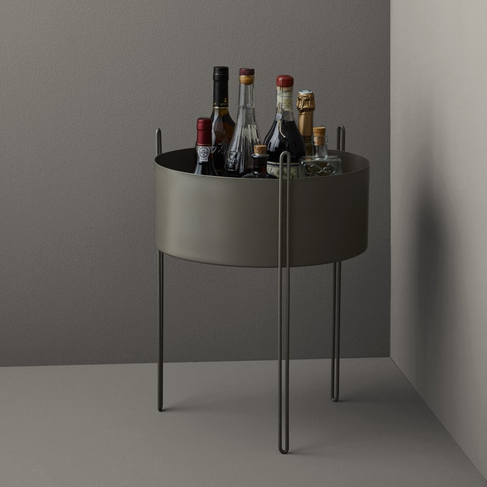 Macetero - Plant Station ALTO 40 Circular Metal Olive