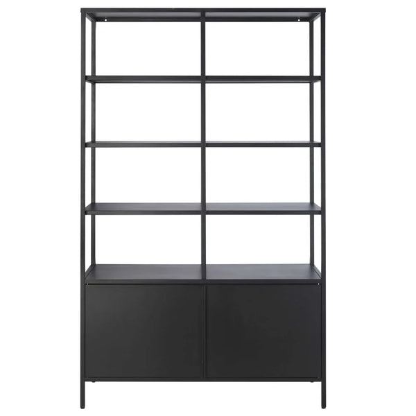 Biblioteca de 2 puertas metal black