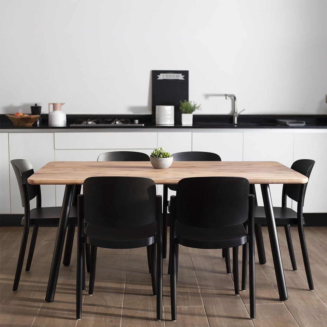 Mesa Aula 6 Personas Lenga y Negro