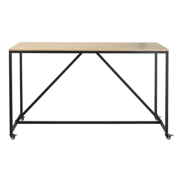 Mesa de comedor con ruedas 180 MIMA NEGRO